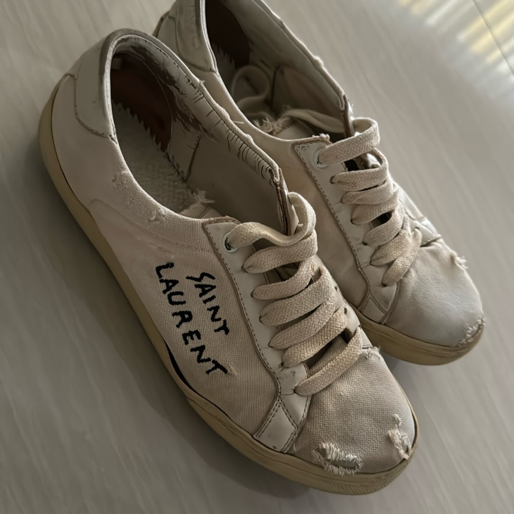 Saint Laurent court classic tennis shoes sneakers